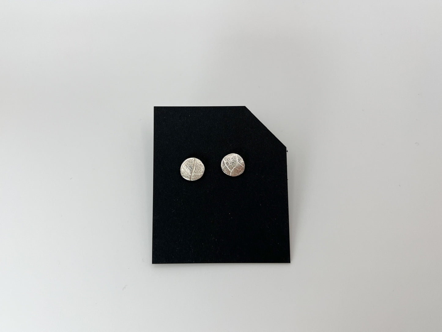 No-56. Silver Leafprint Earring