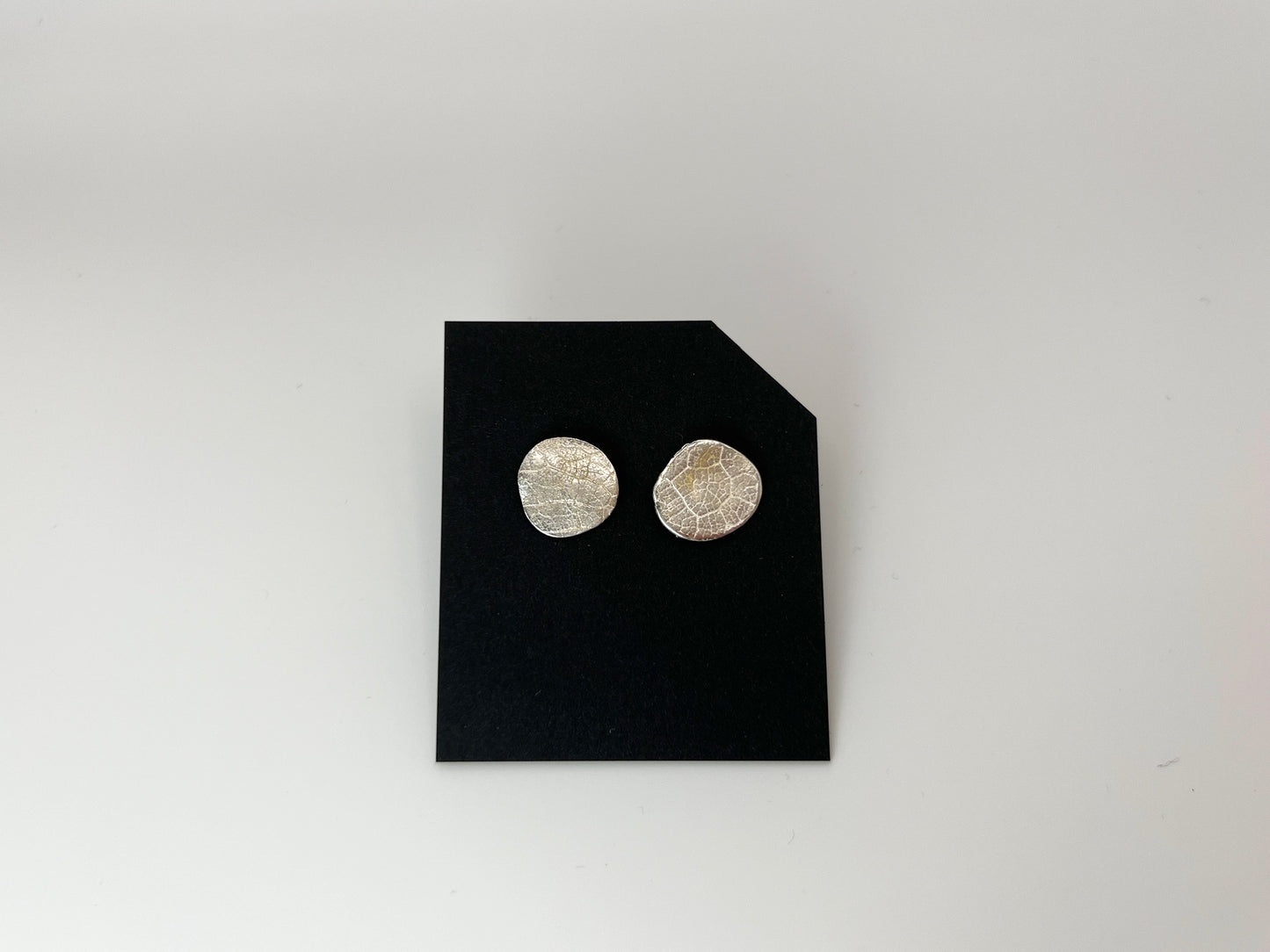 No-57. Silver Leafprint Earring