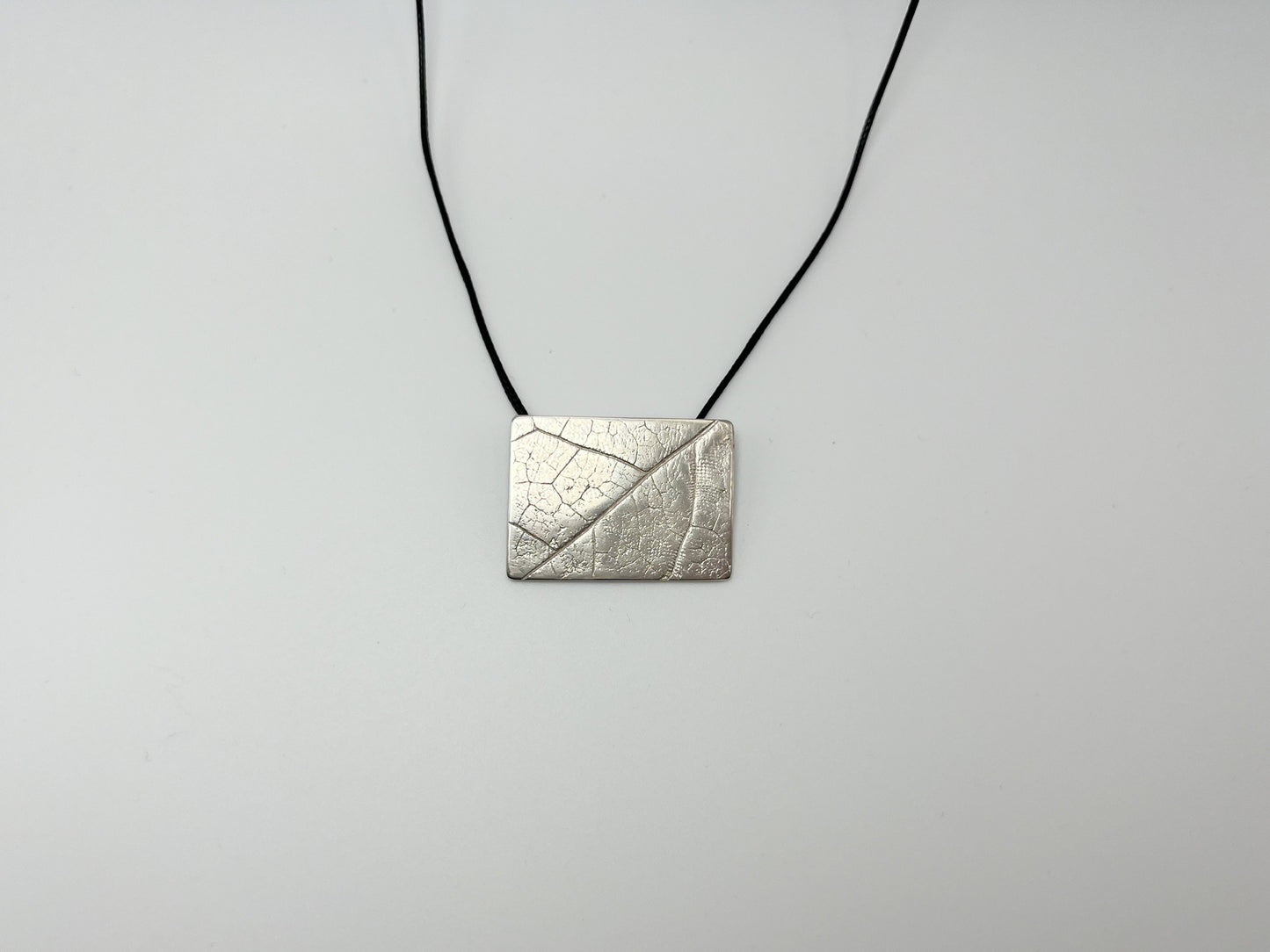 No-26. Silver Leafprint Pendant