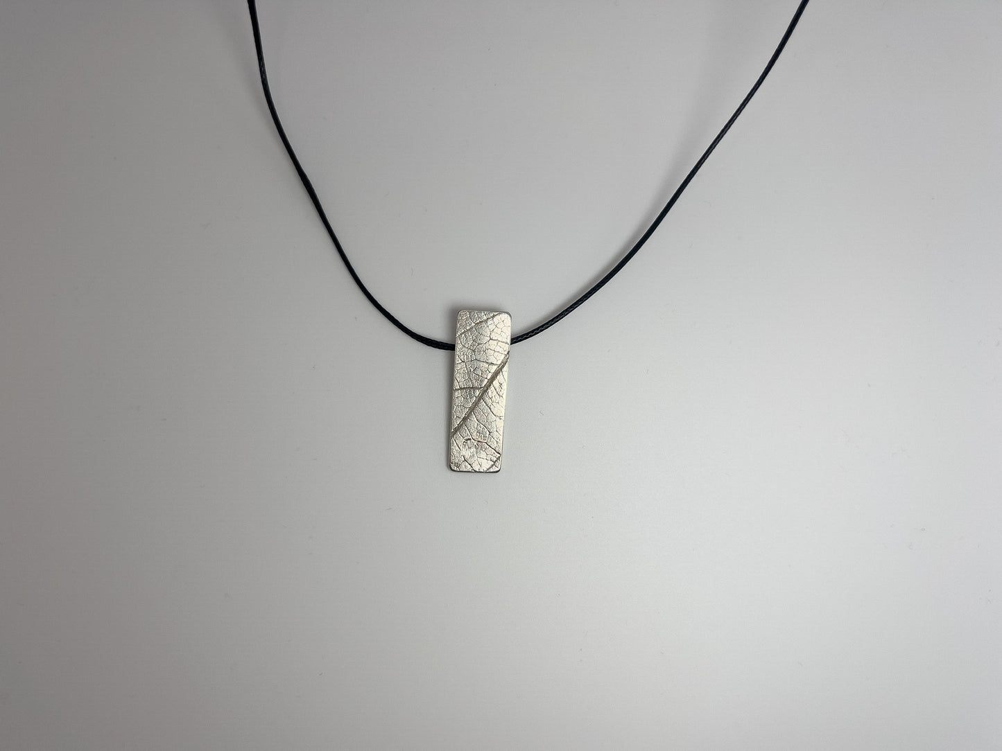 No-29. Silver Leafprint Pendant