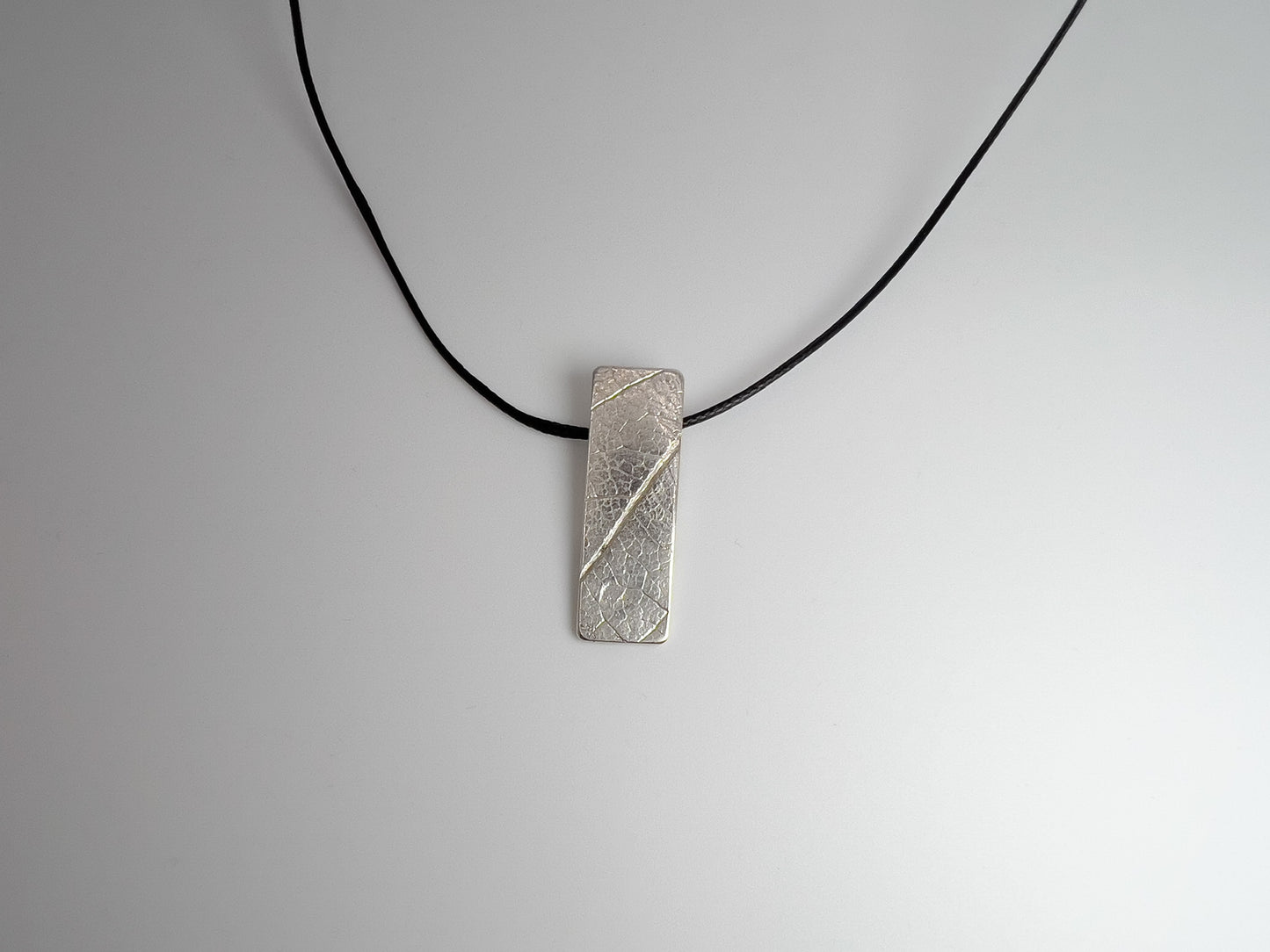 No-29. Silver Leafprint Pendant