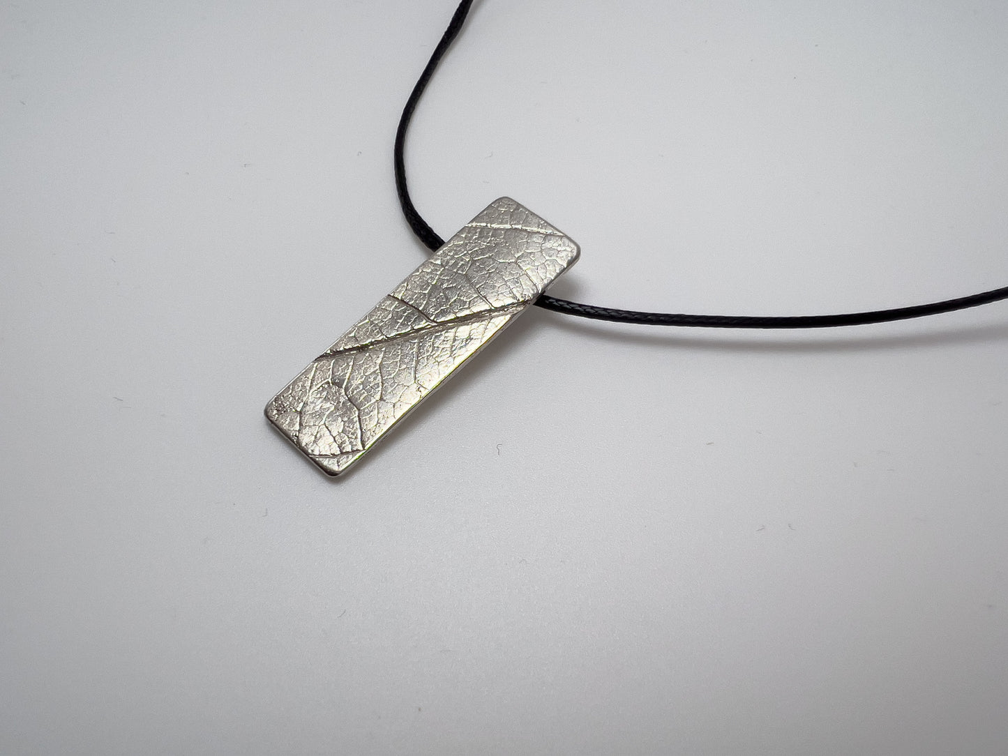 No-29. Silver Leafprint Pendant