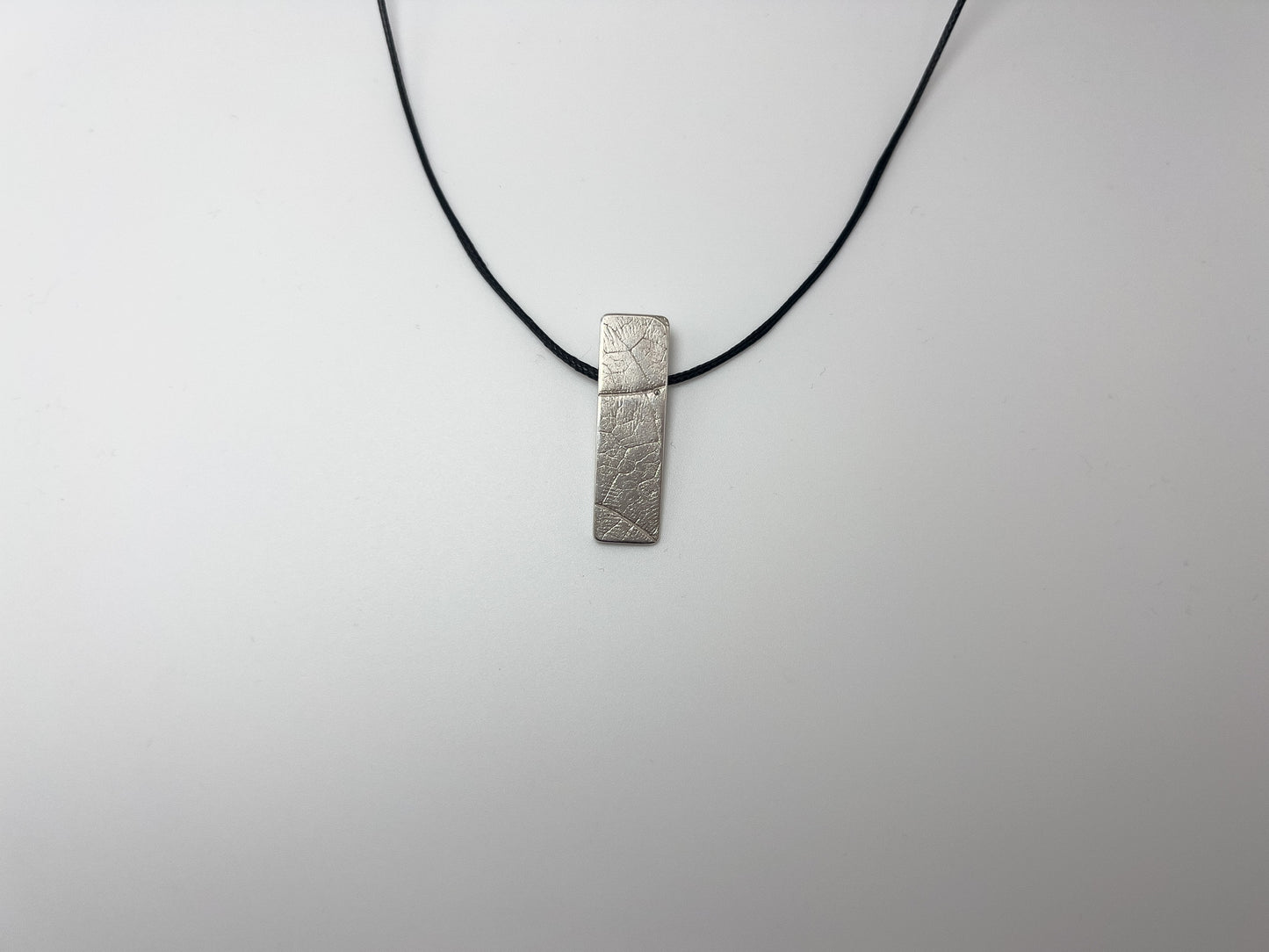 No-32. Silver Leafprint Pendant