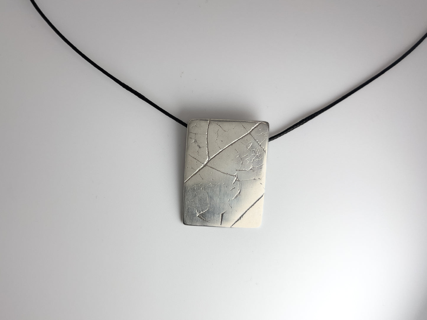 No-33. Silver Leafprint Pendant