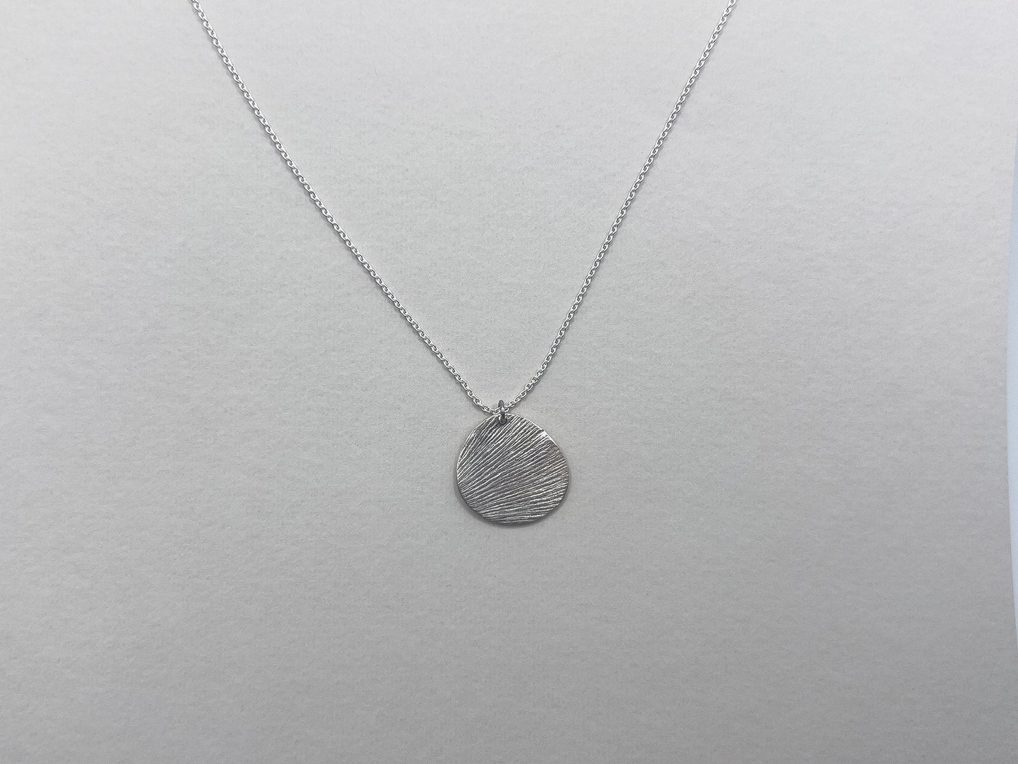 No-62. Silver Leafprint Pendant