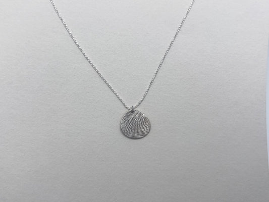 No-62. Silver Leafprint Pendant