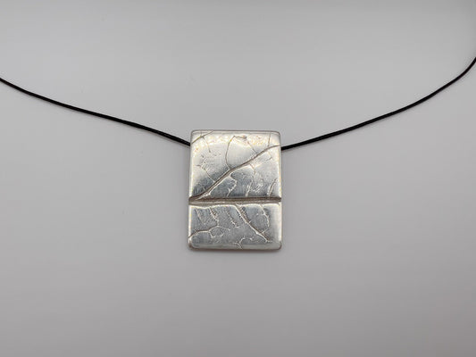 No-38. Silver Leafprint Pendant