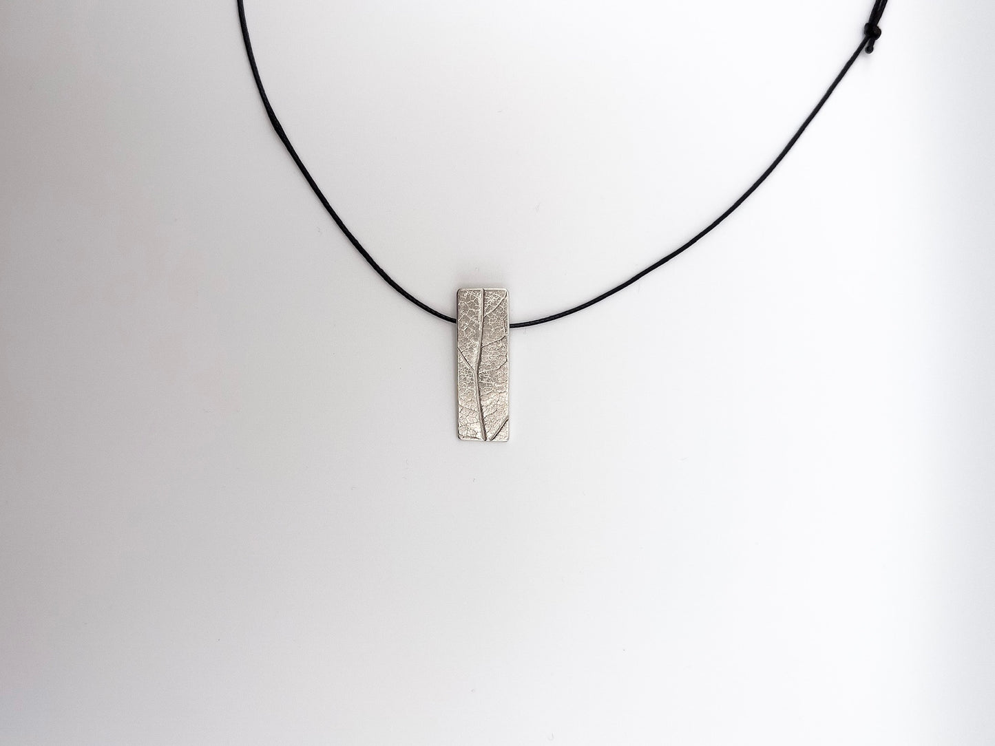 No-41. Silver Leafprint Pendant