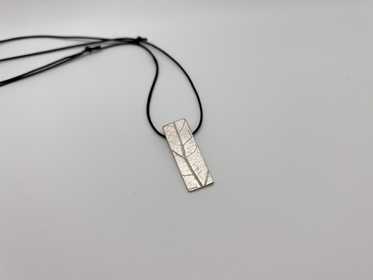 No-41. Silver Leafprint Pendant