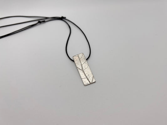 No-41. Silver Leafprint Pendant