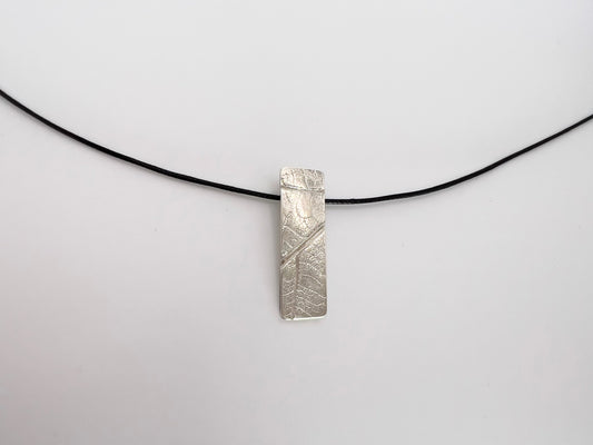 No-45. Silver Leafprint Pendant