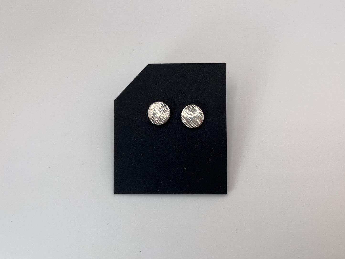 No-55. Silver Woodprint Earring