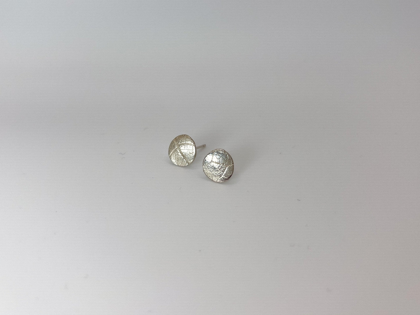 No-56. Silver Leafprint Earring