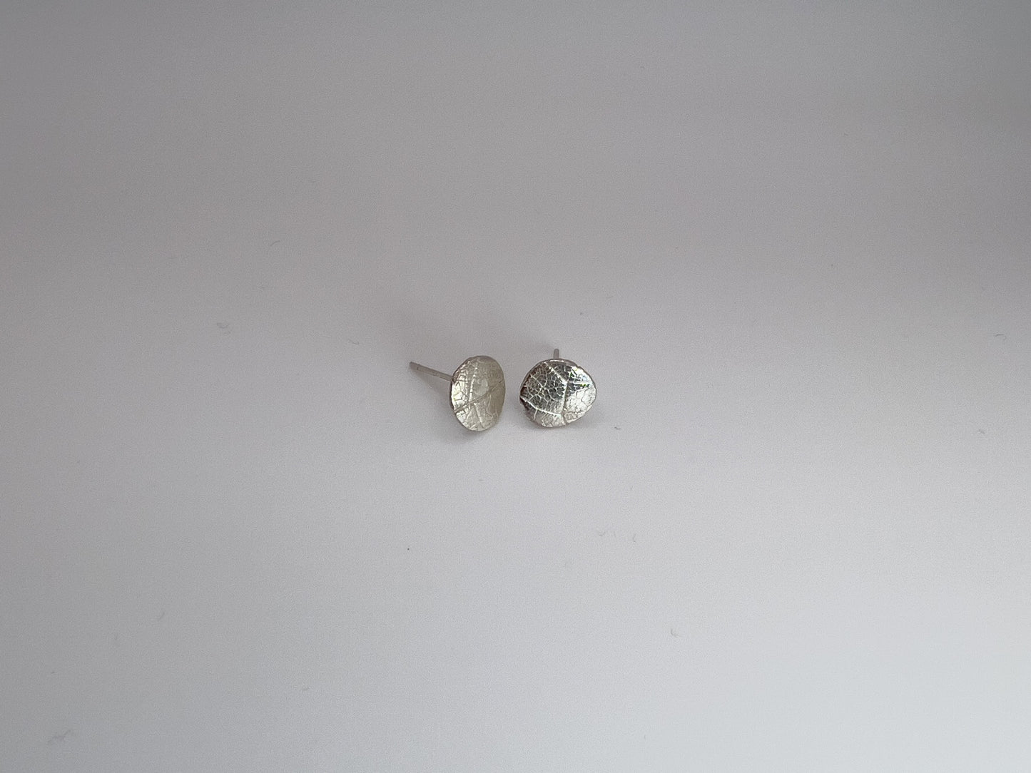 No-56. Silver Leafprint Earring