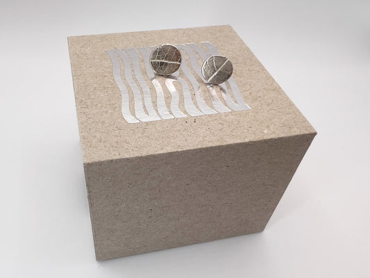 No-58. Silver Leafprint Earring
