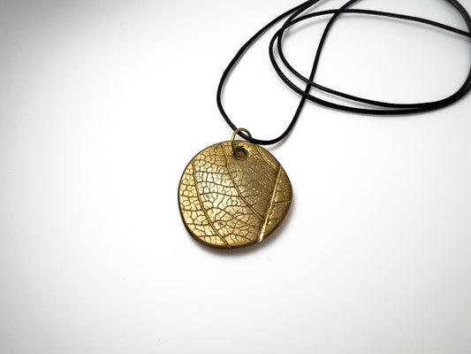 No-05. Brass Leafprint Pendant