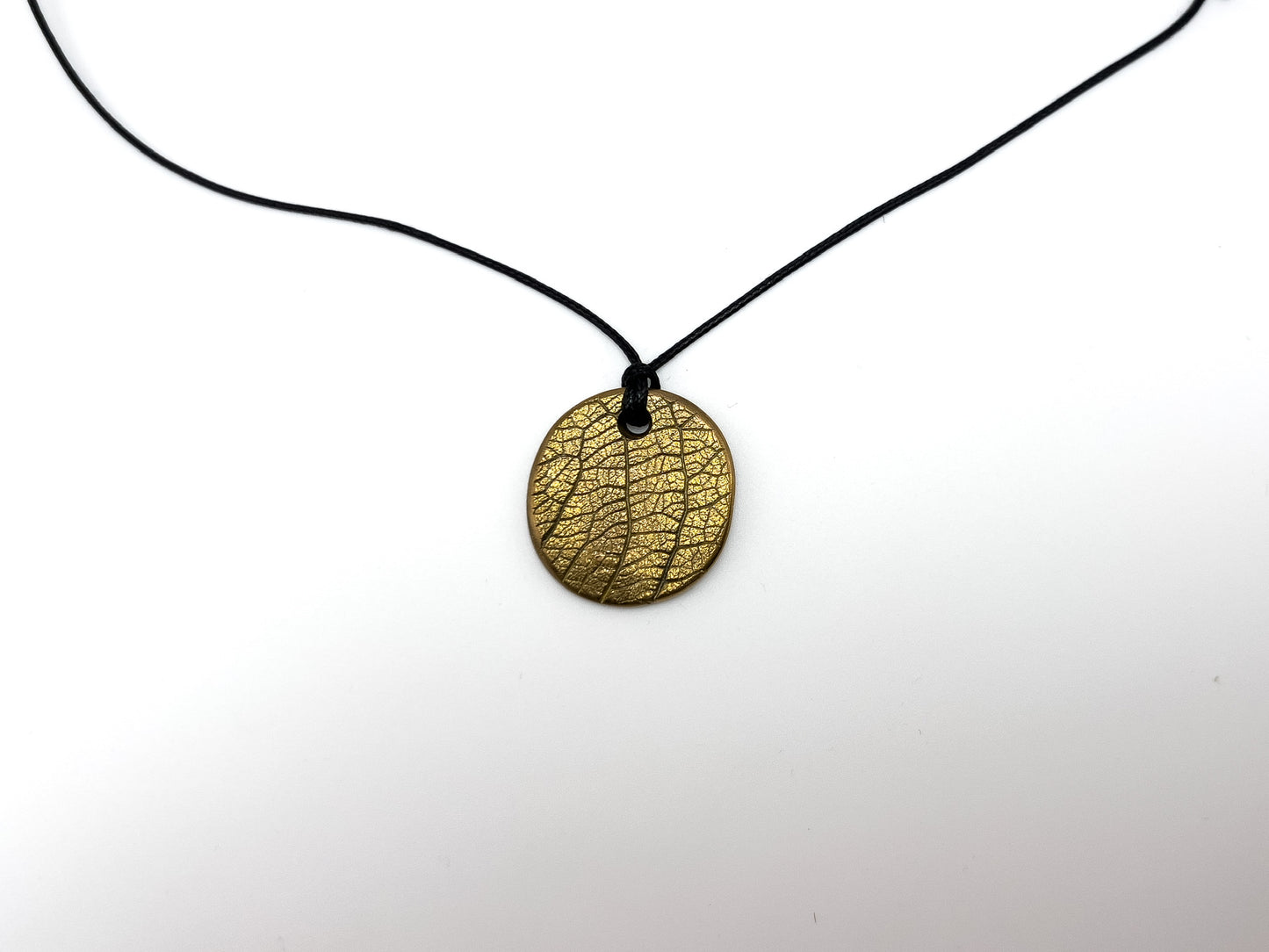 No-08. Brass Leafprint Pendant