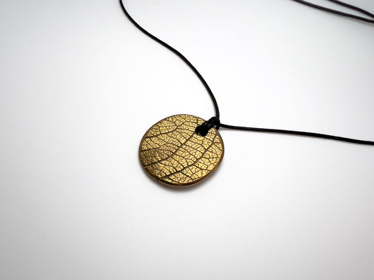 No-08. Brass Leafprint Pendant