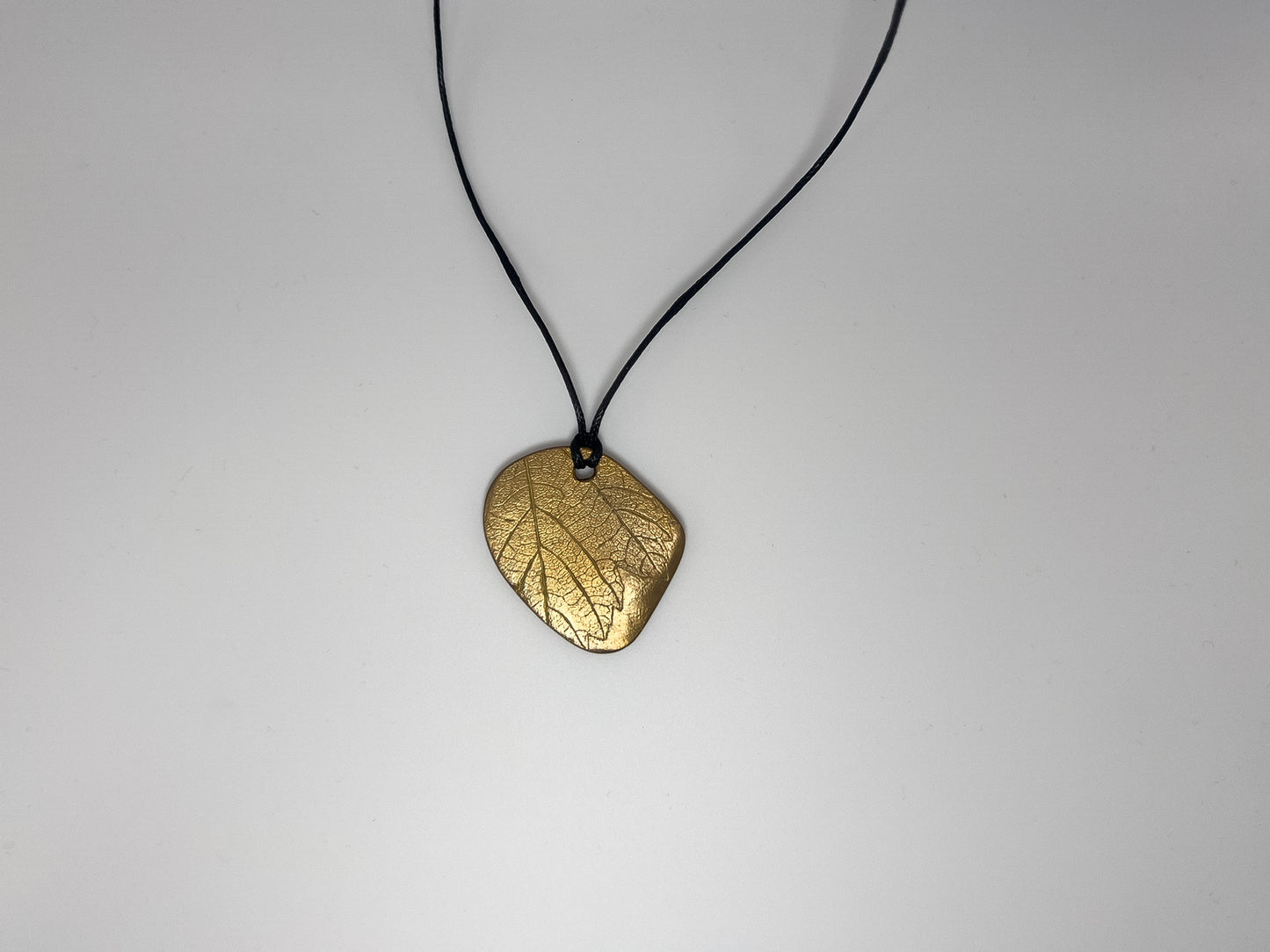 No-12. Brass Leafprint Pendant