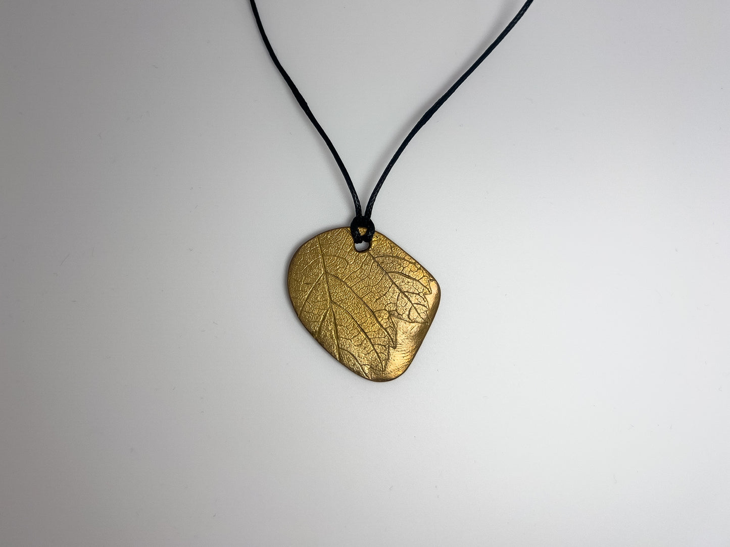No-12. Brass Leafprint Pendant