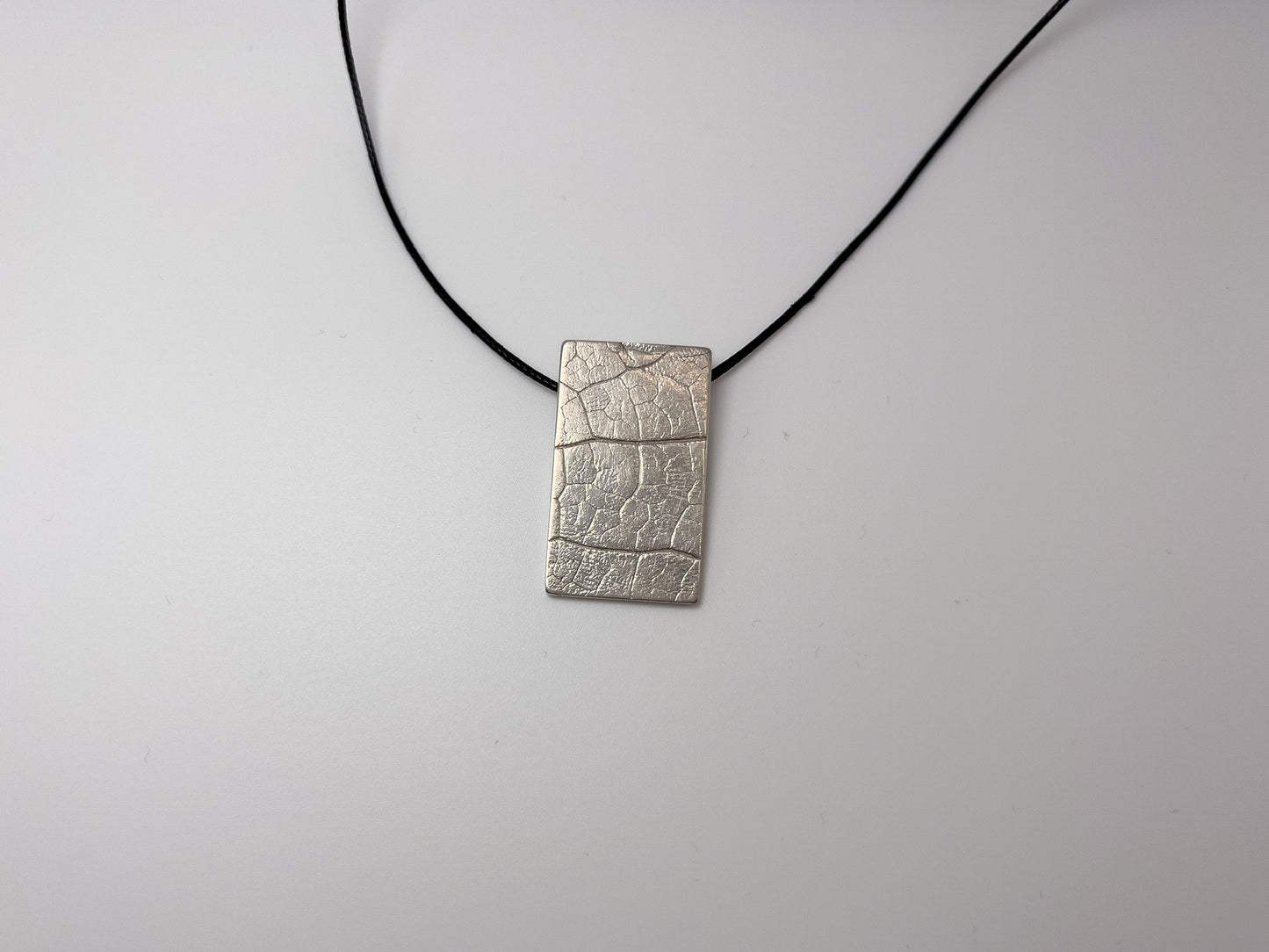 No-23. Silver Leafprint Pendant