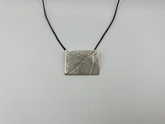 No-26. Silver Leafprint Pendant