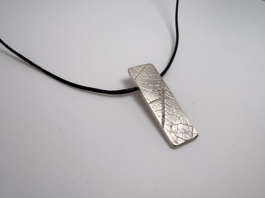 No-29. Silver Leafprint Pendant