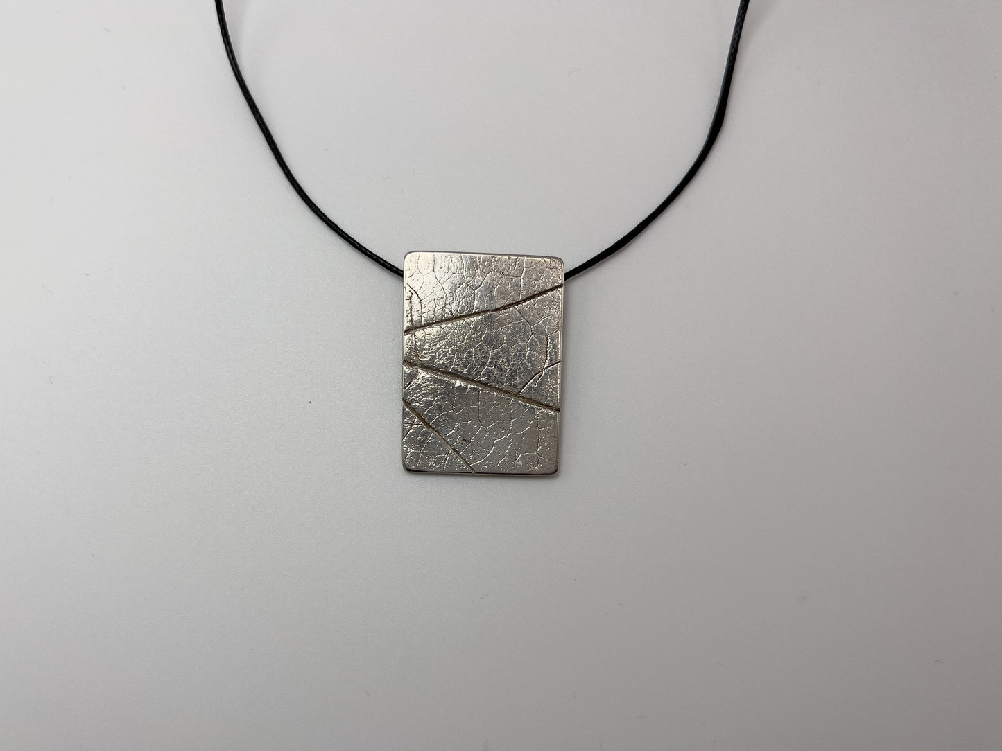 No-31. Silver Leafprint Pendant