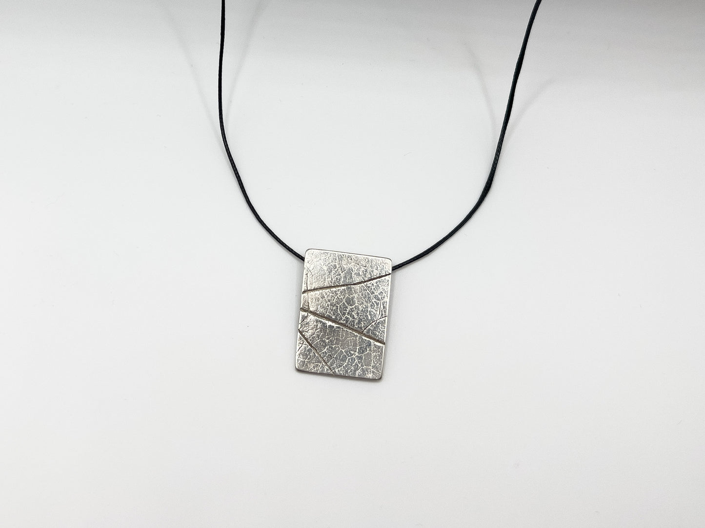 No-31. Silver Leafprint Pendant