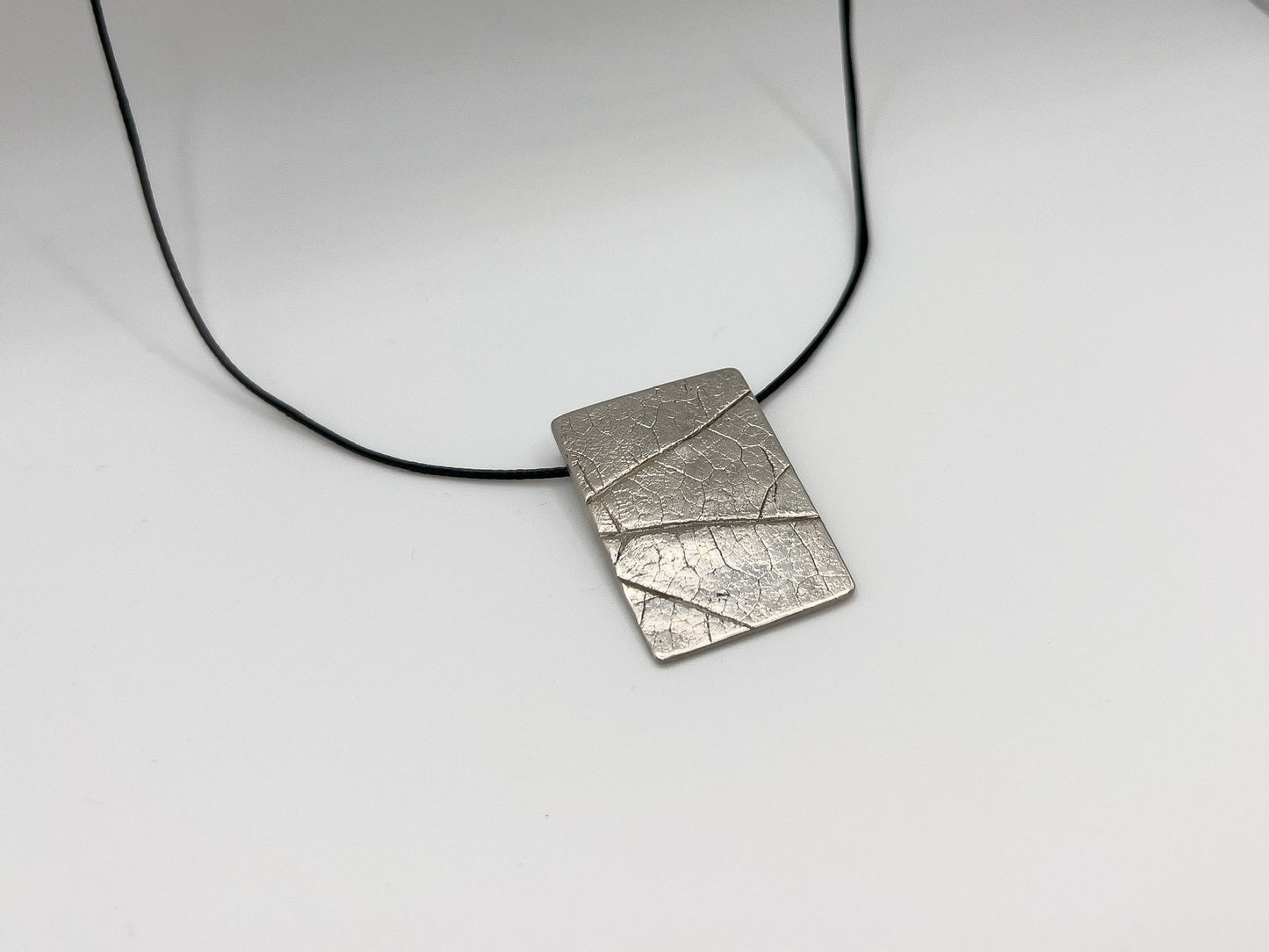 No-31. Silver Leafprint Pendant