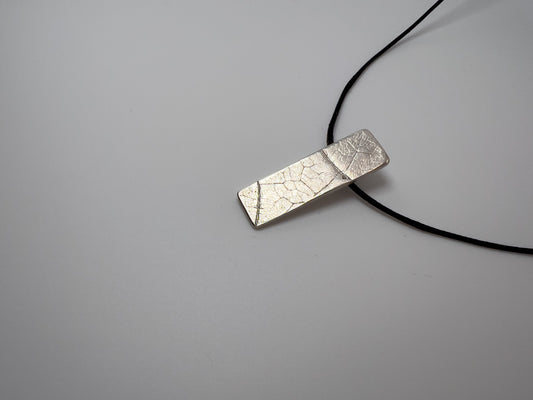 No-32. Silver Leafprint Pendant