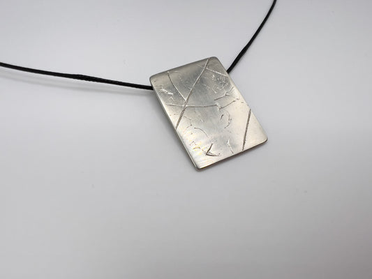 No-33. Silver Leafprint Pendant