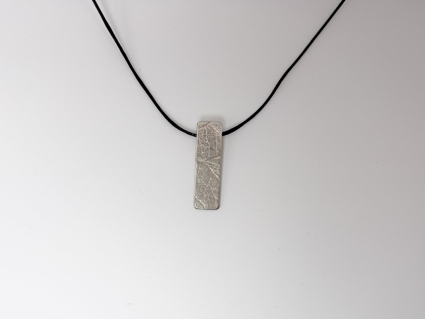 No-39. Silver Leafprint Pendant