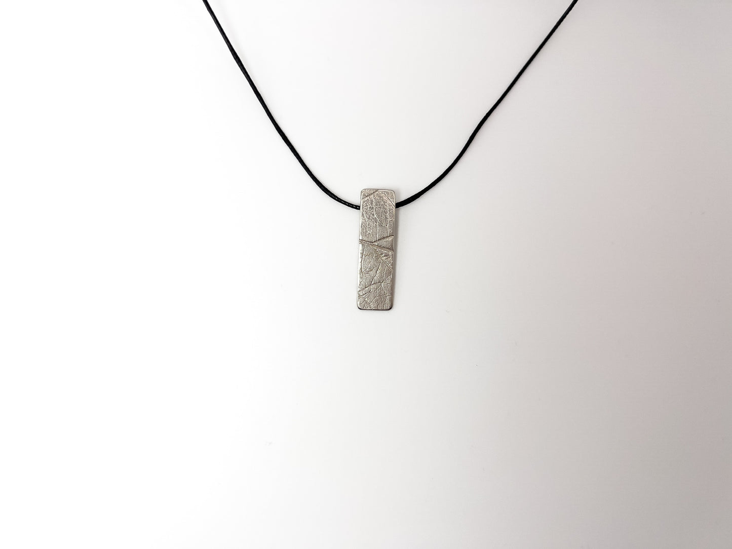 No-39. Silver Leafprint Pendant