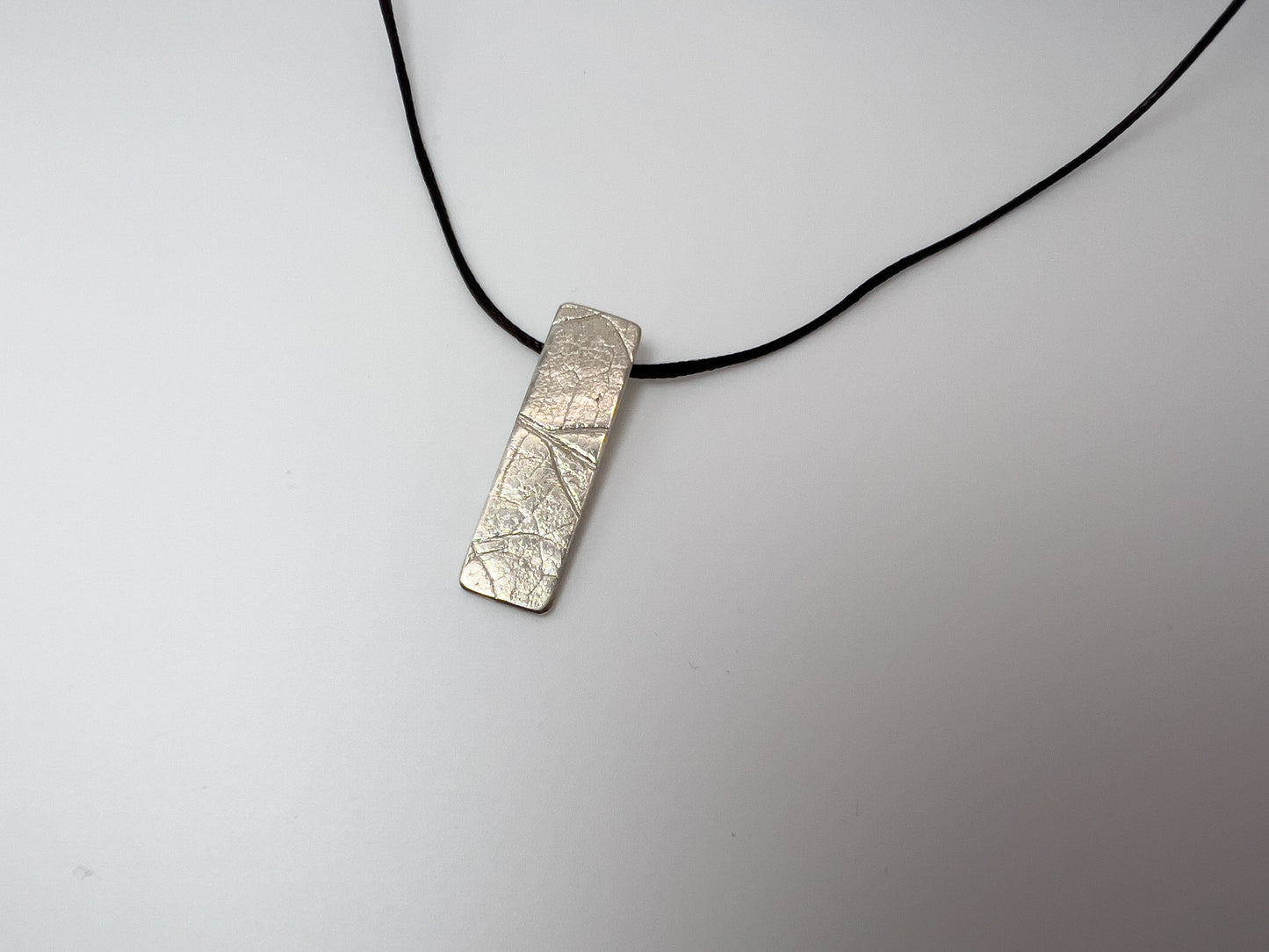 No-39. Silver Leafprint Pendant