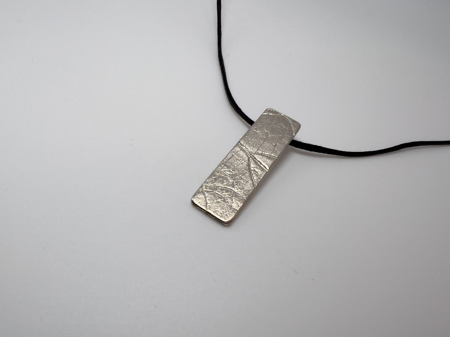 No-39. Silver Leafprint Pendant