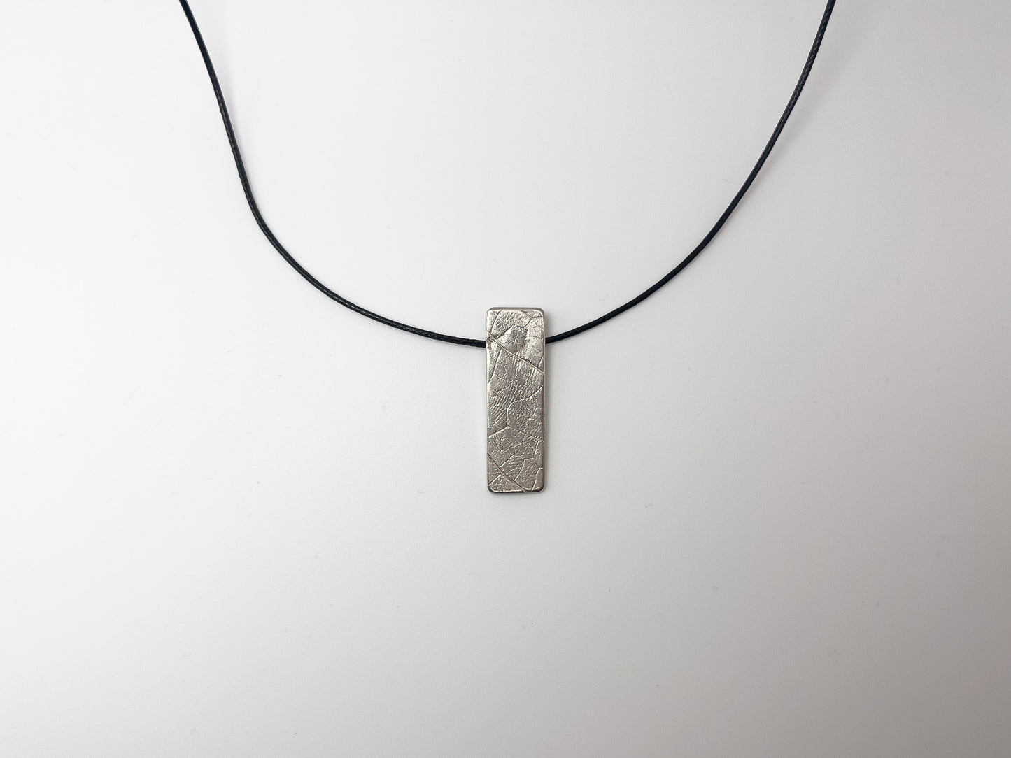 No-42. Silver Leafprint Pendant