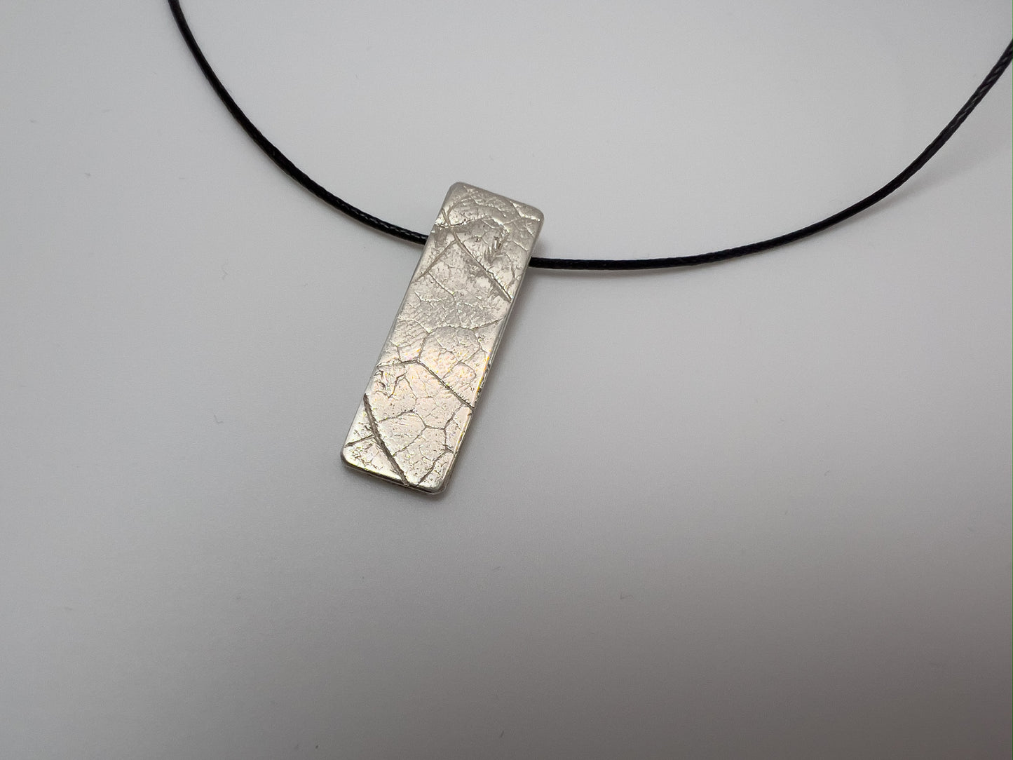 No-42. Silver Leafprint Pendant