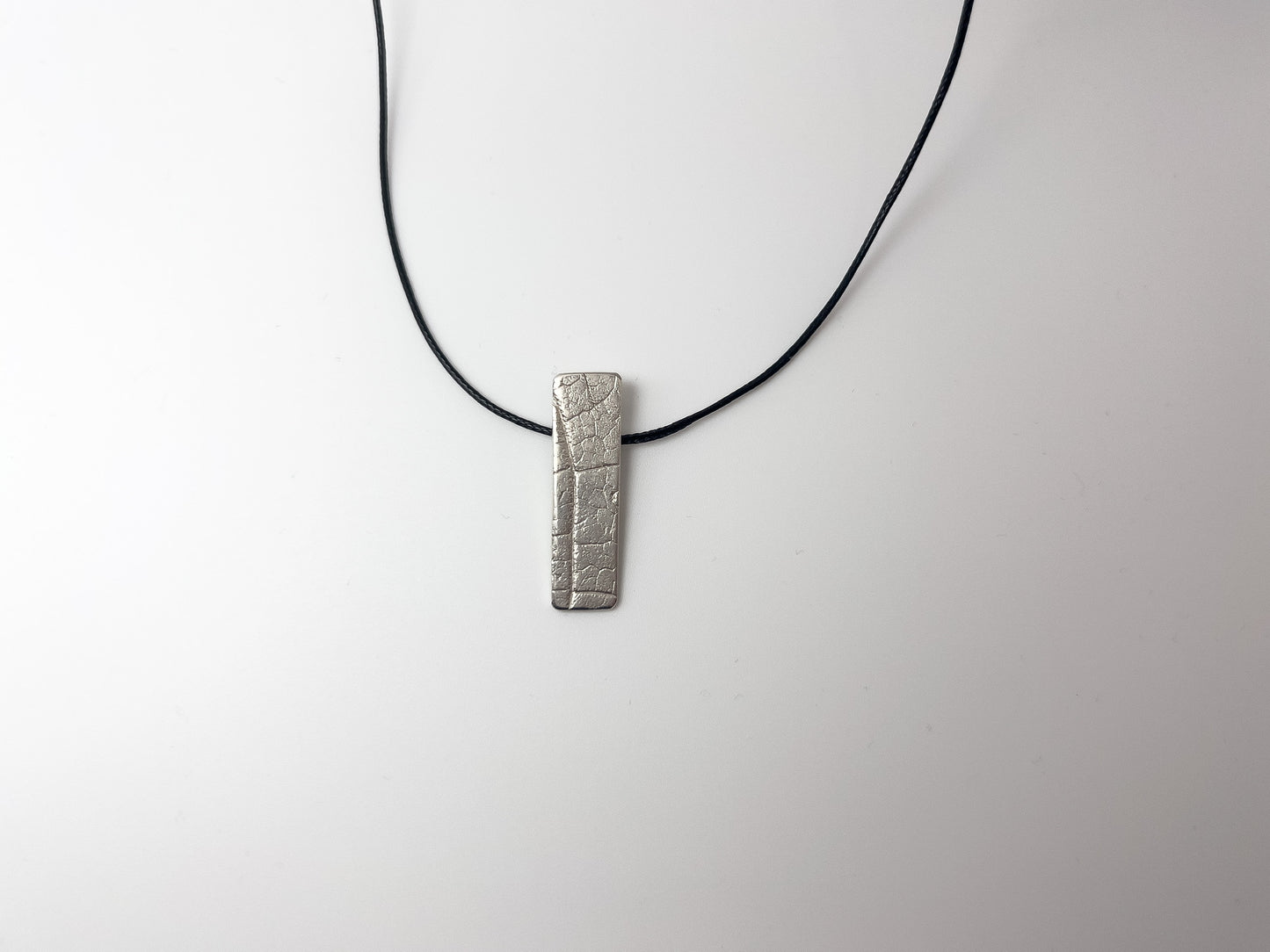 No-43. Silver Leafprint Pendant