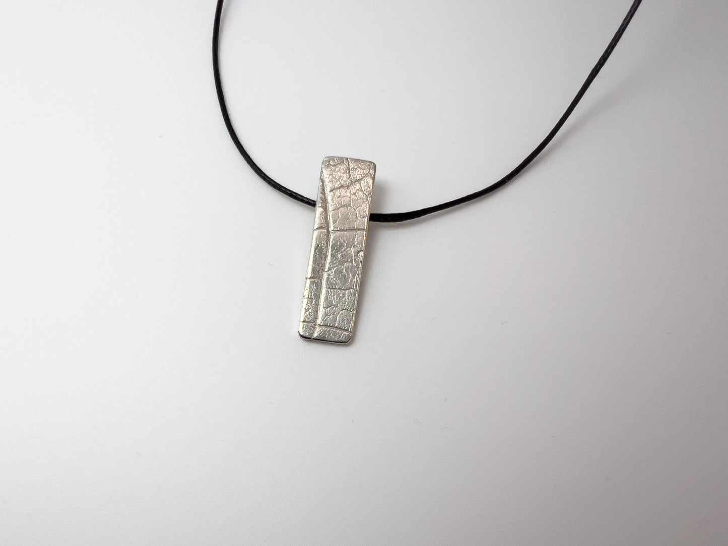 No-43. Silver Leafprint Pendant
