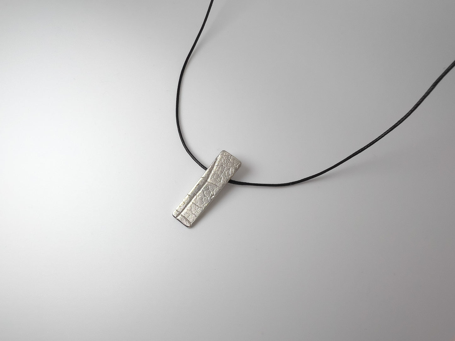 No-43. Silver Leafprint Pendant