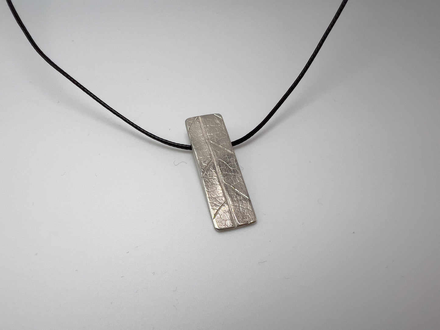 No-46. Silver Leafprint Pendant
