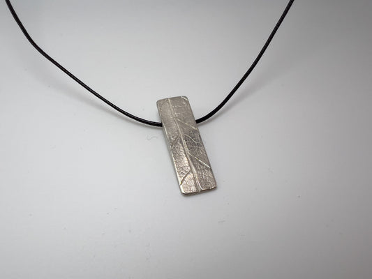 No-46. Silver Leafprint Pendant