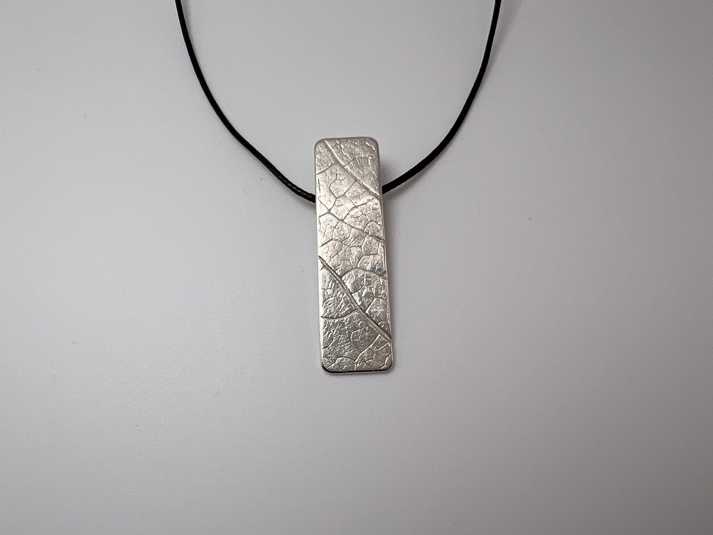 No-47. Silver Leafprint Pendant