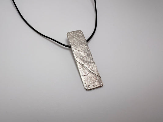 No-47. Silver Leafprint Pendant
