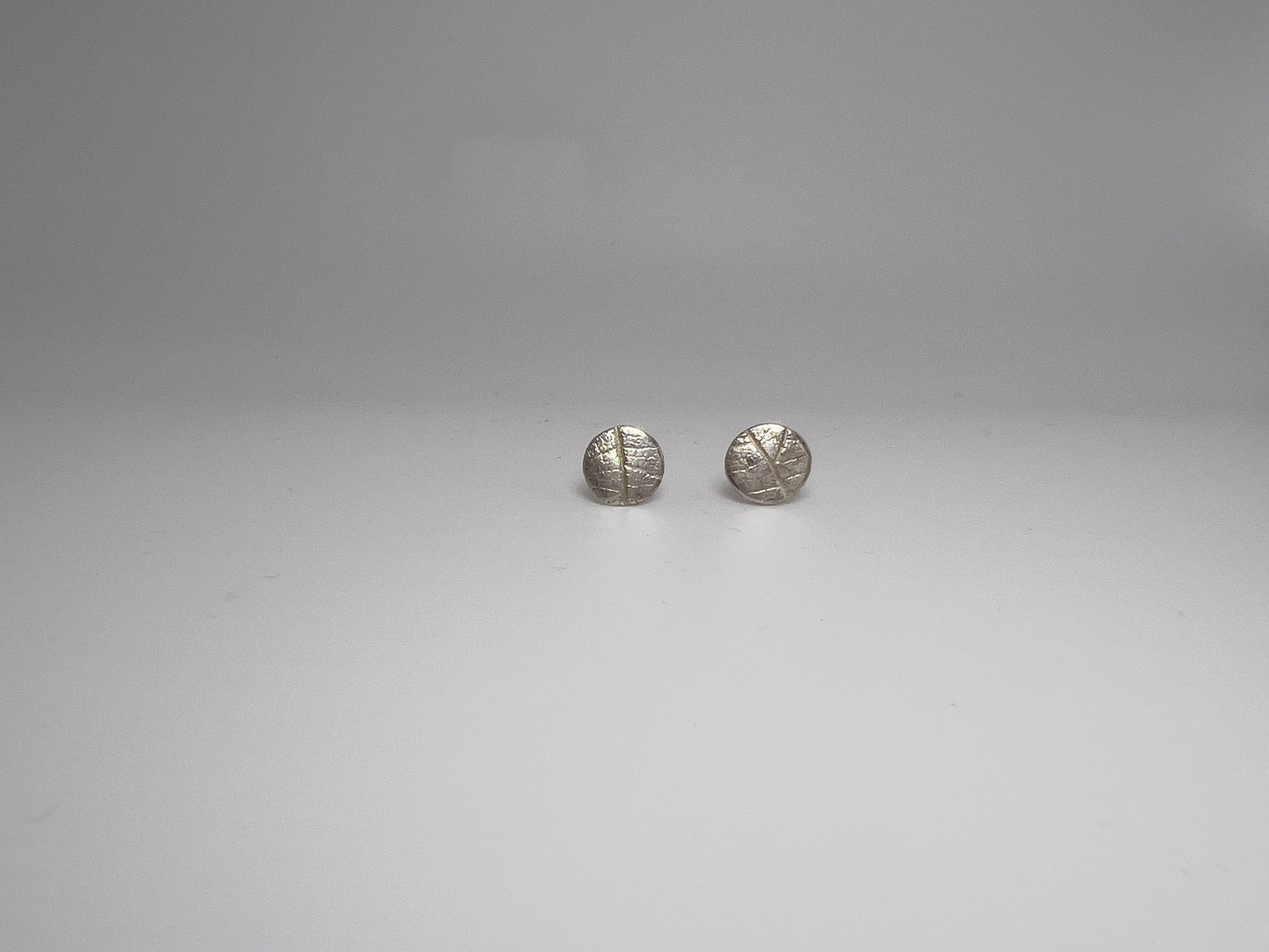 No-60. Silver Leafprint Earring