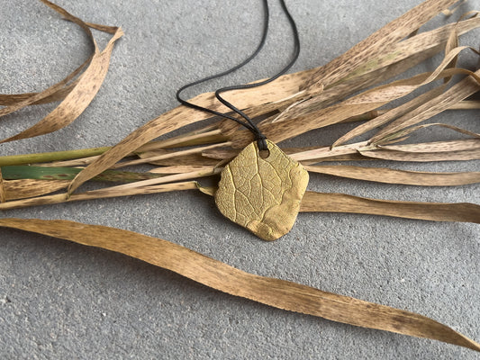 No-06. Brass Leafprint Pendant